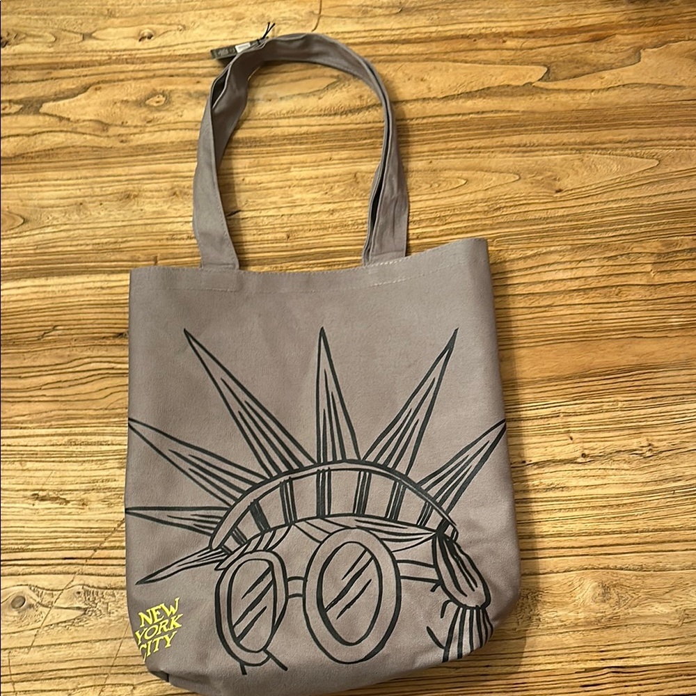 Gray New York City Tote Bag